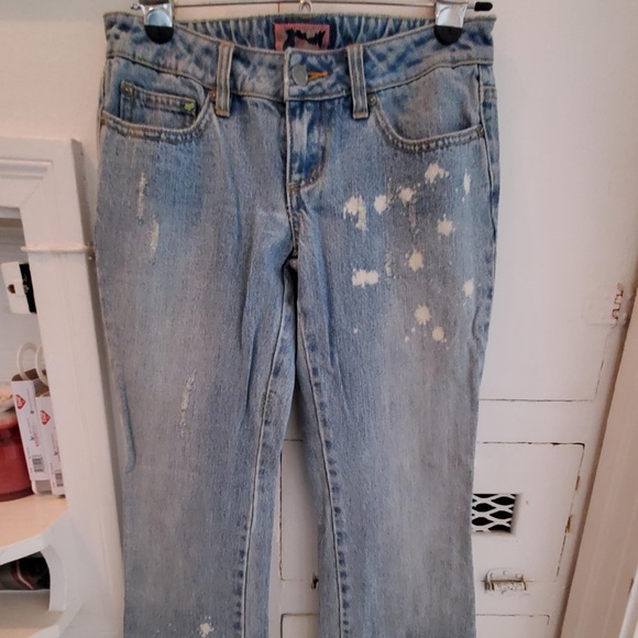 Fox Distressed Flared Jeans - Picture 1 of 5